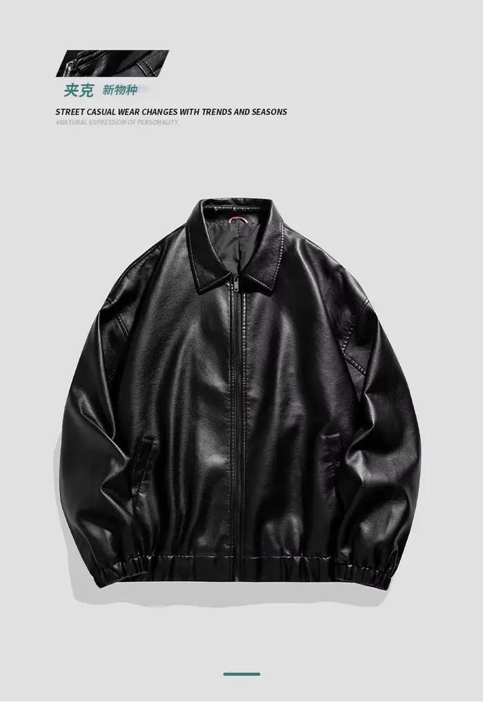Nouvelle veste en cuir pour hommes à la mode veste de moto de Baseball Style américain automne manteau en cuir coupe-vent manteau de mode de haute qualité