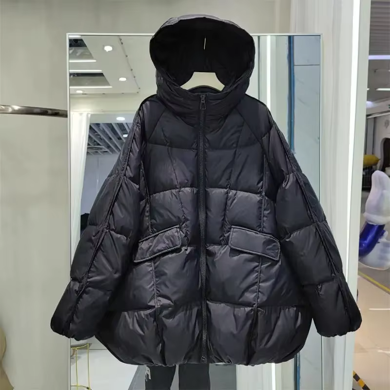 Doudoune pour femmes, décontractée, ample, surdimensionnée, pour l'automne et l'hiver, en duvet de c