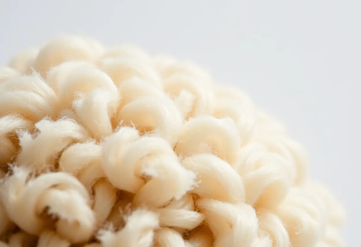 fibres de laine naturelles et douces